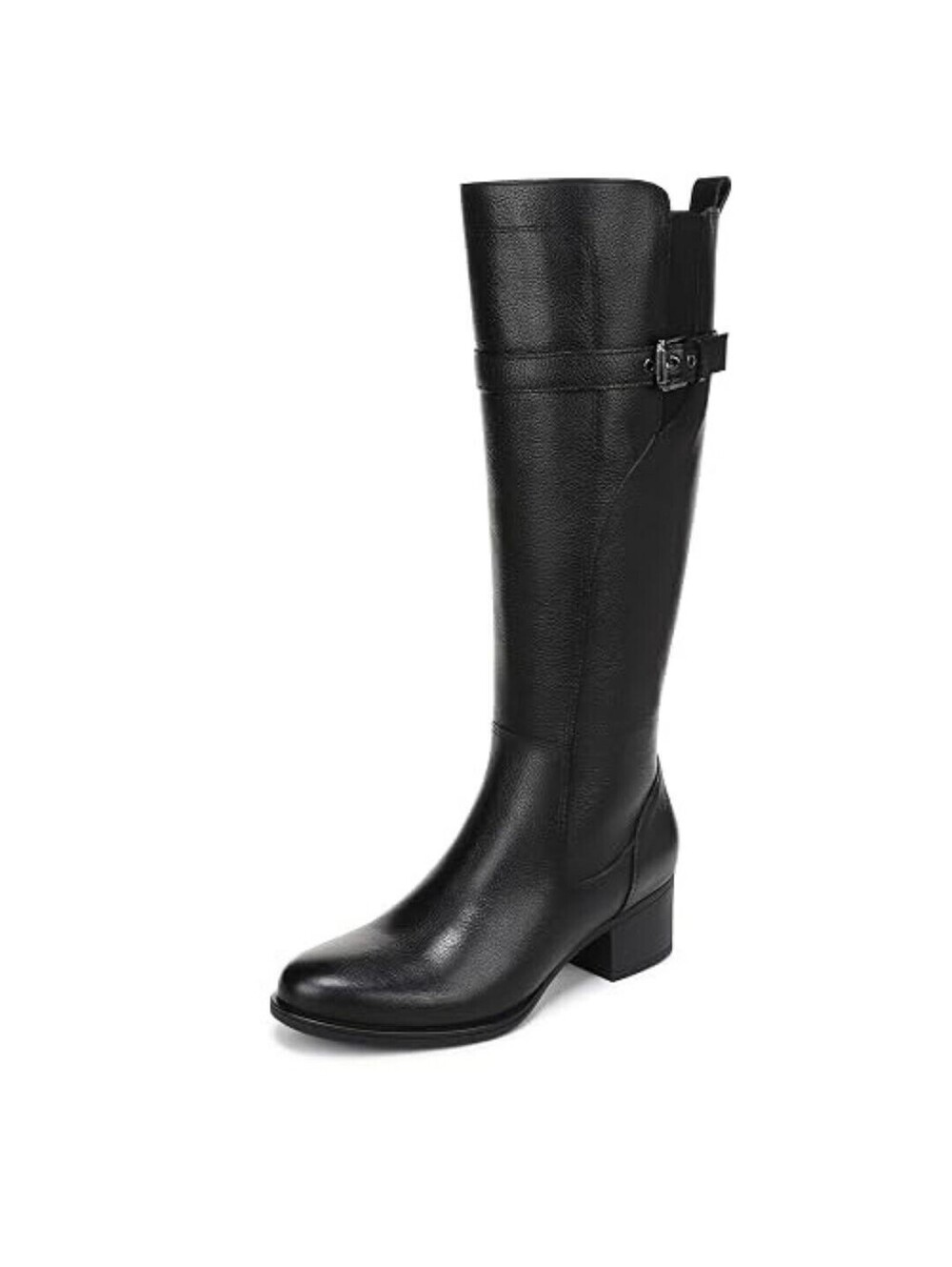 269$ Naturalizer Kenna Knee Wide Calf High Boots Women's Size 9 US Black